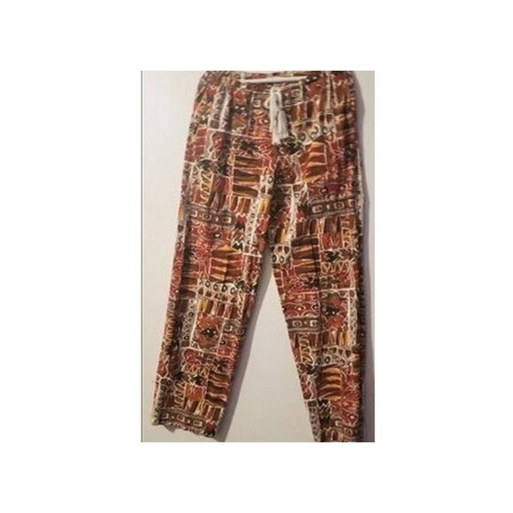 African Print Drawstring Pants - Picture 1 of 3